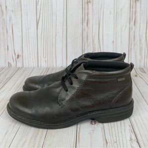 Ecco Chukka Ankle Boots Men’s Size 10 Shoes Gore Tex Brown Leather